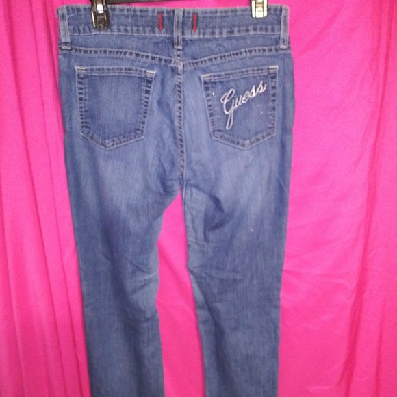 Guess - Medium Rise Skinny Blue Jeans - Picture 3 of 9